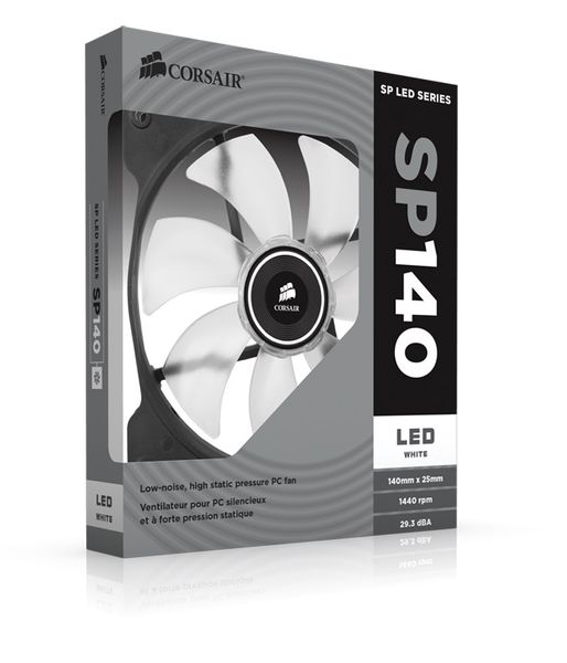 Corsair SP140 Air Series LED High Static Pressure 140mm Fan - White