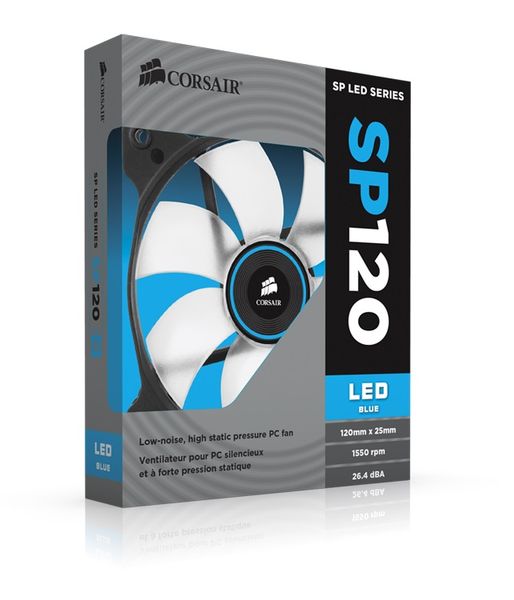 Corsair SP120 Air High Static Pressure 120mm Fan - Blue