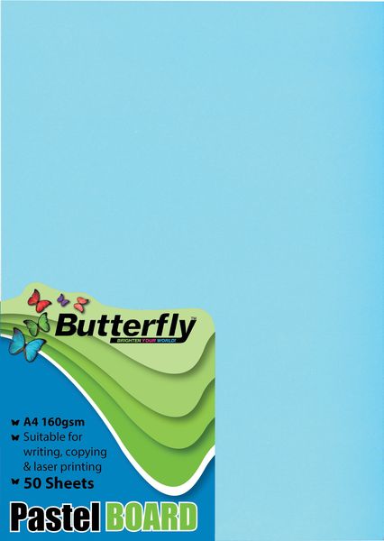 Butterfly A4 Pastel Board 50s - Blue