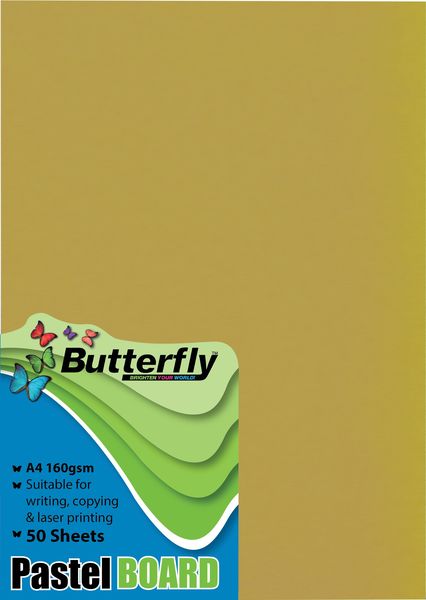 Butterfly A4 Pastel Board 50s - Buff