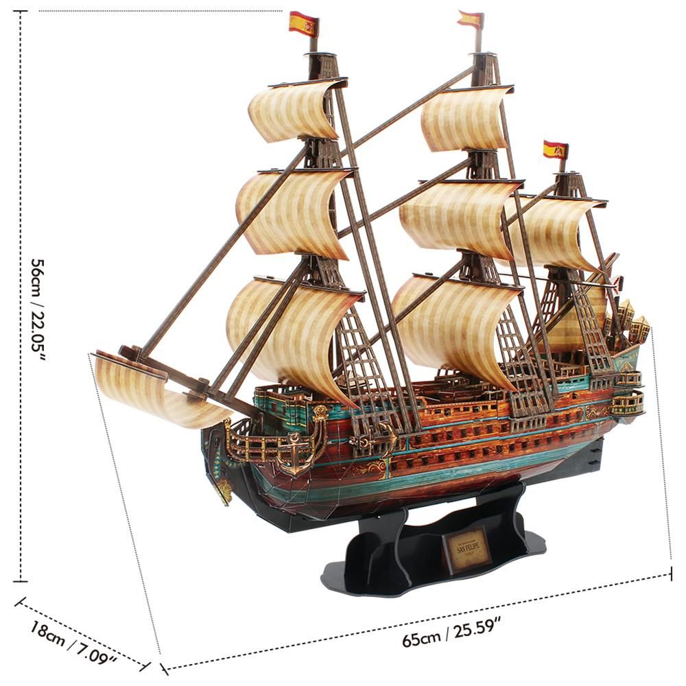 Cubic Fun The Spanish Armada San Felipe 248 Piece 3D Puzzle