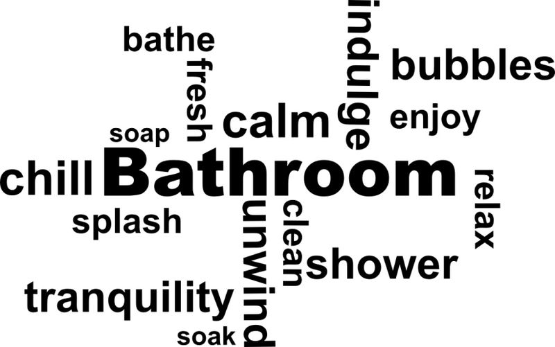 Vinyl Lady Bathroom Inspirational Words Wall Art Stickers - Black