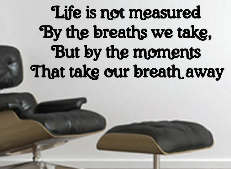 Vinyl Lady Life Is Measured Inspirational Quote Wall Art Sticker