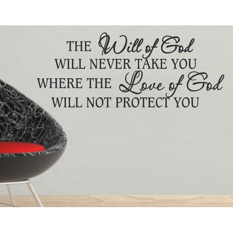 Vinyl Lady Will Of God Inspirational Christian Quote Wall Art Sticker Dark Grey Buy Online In South Africa Takealot Com