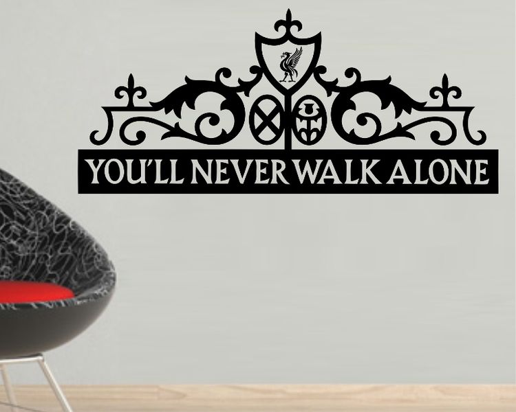 Vinyl Lady Liverpool Football Club Design Wall Art Sticker - Black