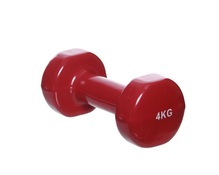 Medalist Vinyl Dipped Dumbbell - 4Kg - Red
