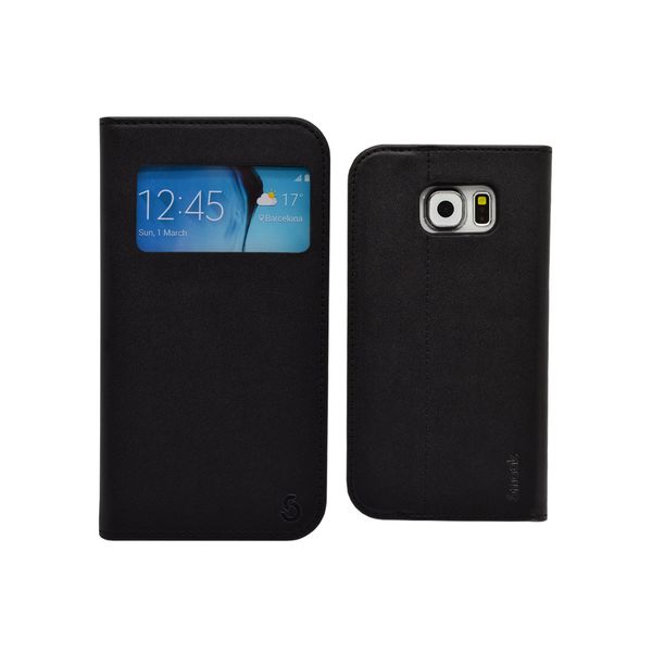 Smaak Yuppie Flip Leather Case for Samsung Galaxy S6 - Black