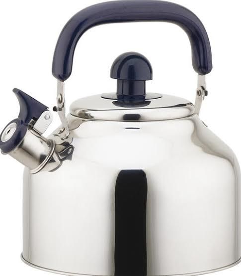 Green Caters 6L Stainless Steel Whistling Kettle - Blue Handle