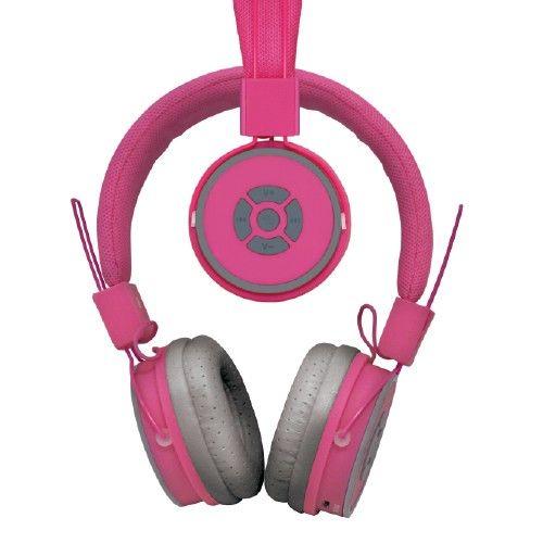 Polaroid Bluetooth Foldable Headphone With Microphone Rophone - Pink