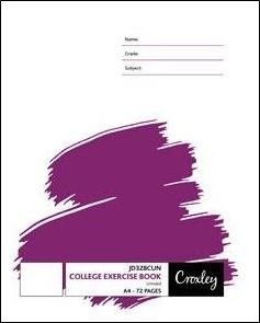 Croxley JD328 72 Page A4 Unruled Exercise Book
