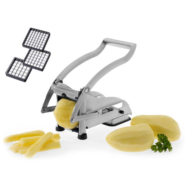 Westmark Deluxe Stainless Steel Potato &amp; Vegetable Chipper with 3 Knife Plates