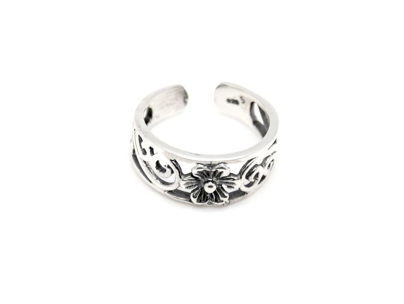 Coeval Sterling Silver Flower Toe Ring