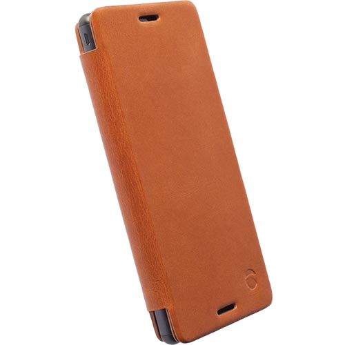 Krusell Kiruna Flip Case for the Sony Xperia M4 Aqua - Camel/Tan