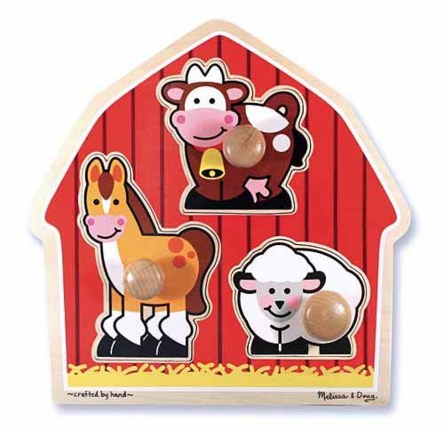 Melissa &amp; Doug Barnyard Animals Jumbo Knob Puzzle
