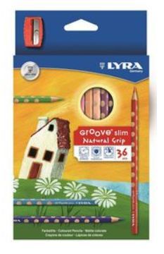 Lyra Groove Slim 36 Colour Pencils + Sharpener