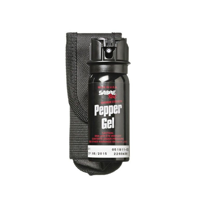 Sabre Red Tactical Pepper Spray Gel with Flip Top & Belt Holster