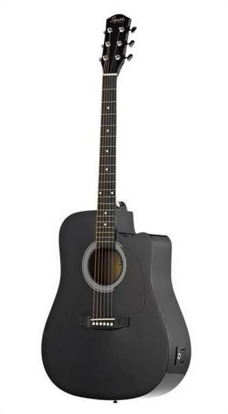 Fender Squier SA-105CE Acoustic Electric Guitar - Black