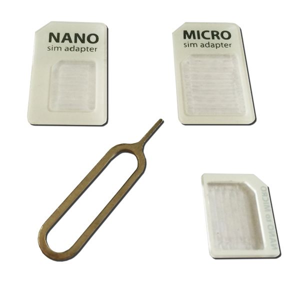 Micro &amp; Nano SIM Card Adapter- white