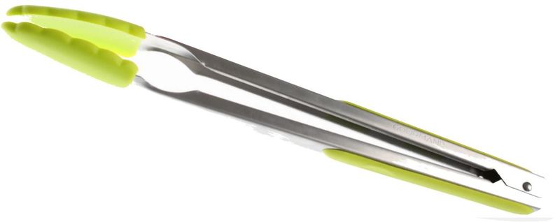 Gourmand - 22cm Silicone Tongs With Auto Lock - Green