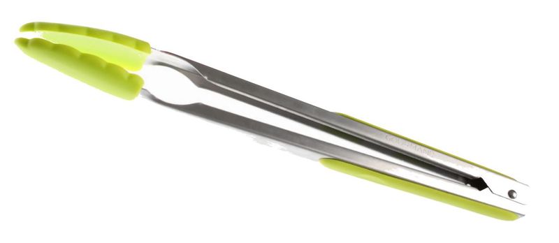 Gourmand - 30cm Silicone Tongs With Auto Lock - Green