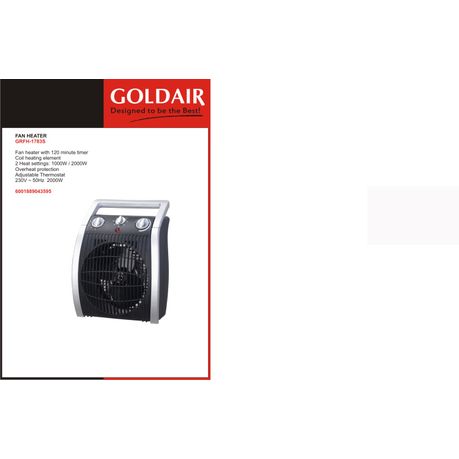 Goldair - Fan Heater - Black | Shop Today. Get it Tomorrow! | takealot.com