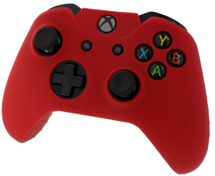 Pro Soft Silicone Protective Cover with Ribbed Handle Grip [Red] /Xbox One