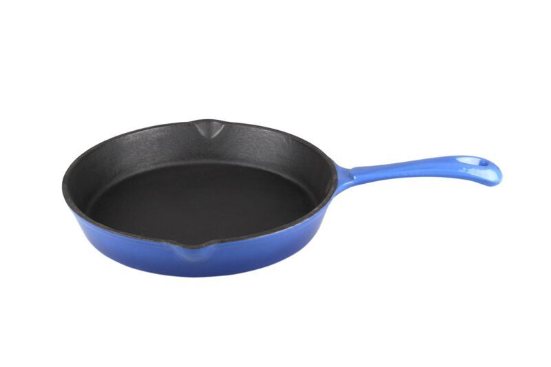 Gourmand - Round Cast Iron Skillet Pan - Blue