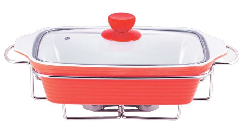 Wellberg - Rectangle Food Warmer - Red