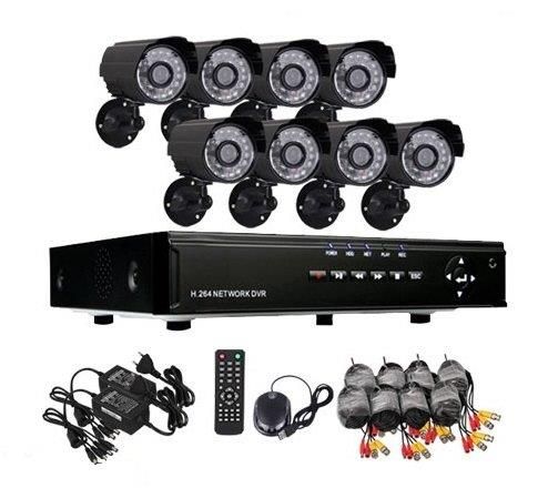 8 Camera Cctv Security Recording System With Internet &amp; 3G Phone Viewing HDMI DVR