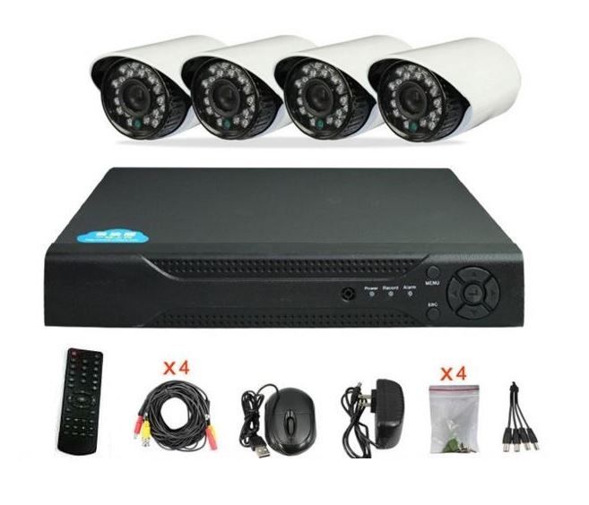 4 Camera Cctv Security Recording System With Internet &amp; 3G Phone Viewing HDMI DVR