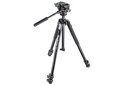 Manfrotto MK190X3-2W Aluminum 3-Section Tripod with XPRO 2-Way Head