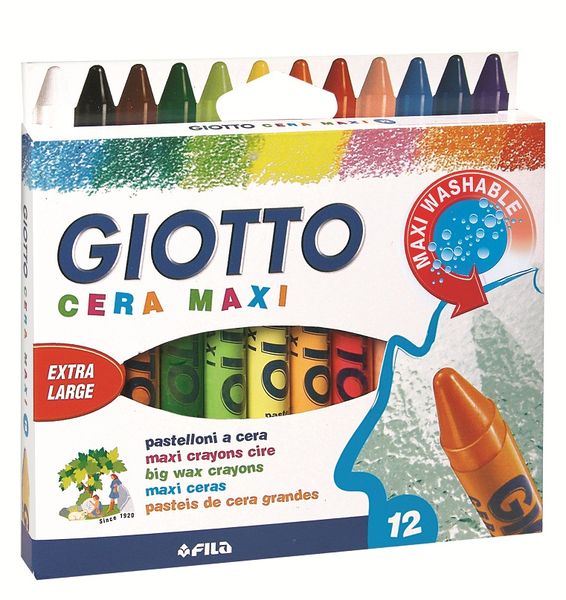 Giotto Cera Maxi 12 Wax Crayons