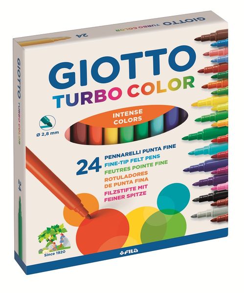 Giotto Turbo Color 24 Fine Fibre-Tip Pens