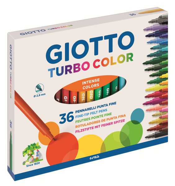 Giotto Turbo Color 36 Fine Fibre-Tip Pens