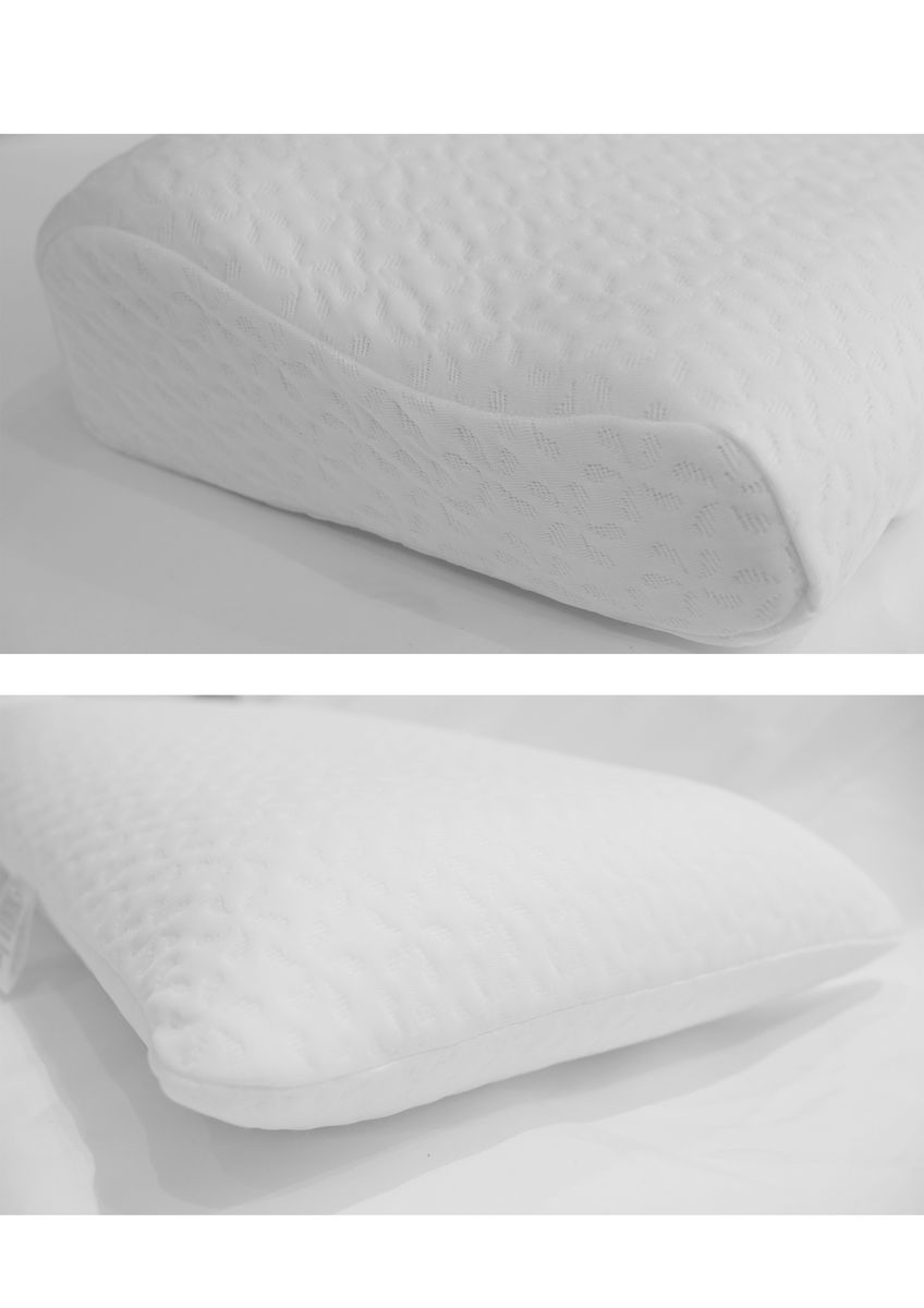 Orthopedic Memory Foam Pillow Bundle Contour & Standard Shape (Set of