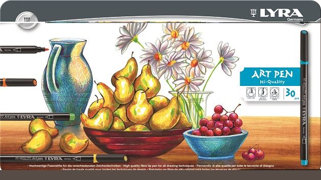 Lyra Art Pens - 30 Colours in Metal Box