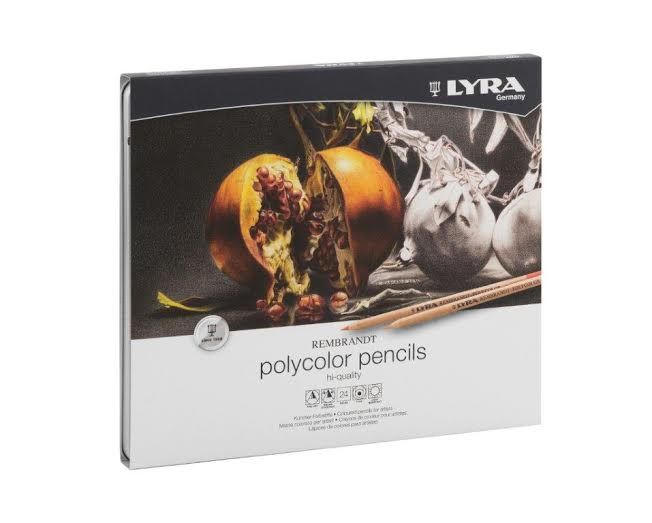 Lyra Rembrandt Polycolor Pencils - 24 Colours in Metal Box
