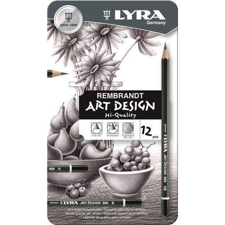 Lyra Rembrandt Art Design Graphite Pencil Set of 12