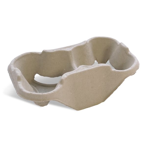 2 Compartment Recycled Paper Coffee Cup Holder - 180 units per pack
