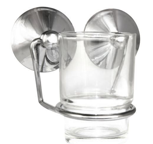 Wildberry - Iron and Glass Tumbler Holder - Chrome