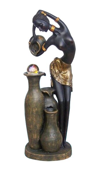 Solar Garden Water Feature Nubian Queen Solar