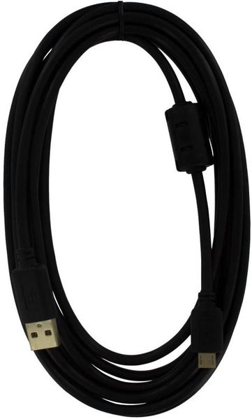ZedLabz Pro Gold Plated 3M Extra Long USB Charge Cable -Black (PS4)