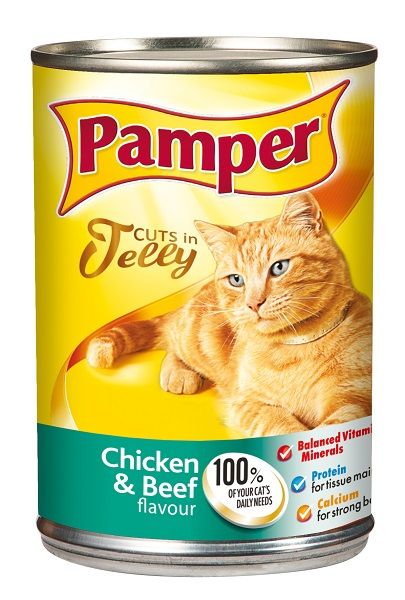 Pamper - Adult Chicken &amp; Beef Flavour Cuts In Jelly - 385g