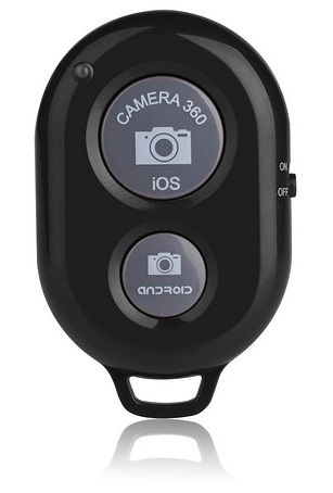 Bluetooth Remote Camera Shutter For Apple, IOS And Android - Black