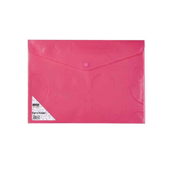 Meeco A4 Creative Colour Carry Folder - Pink