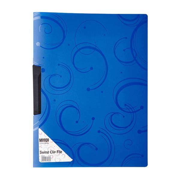 Meeco A4 Creative Colour Swing Clip File - Blue