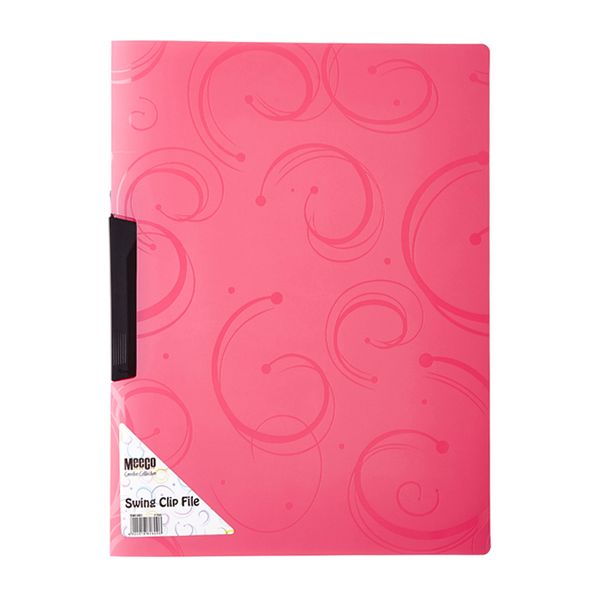 Meeco A4 Creative Colour Swing Clip File - Pink