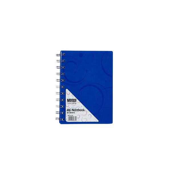 Meeco Creative Collection A6 80 Ruled Sheets Spiral Bound Notebook - Blue