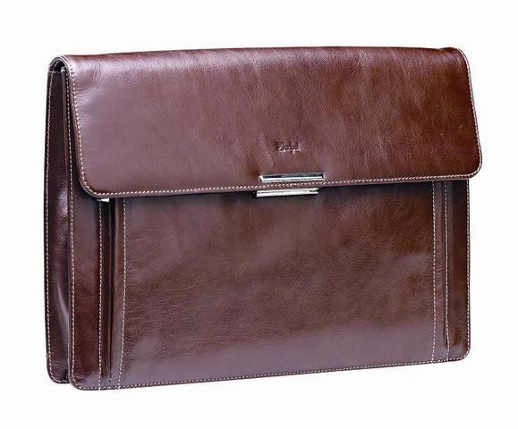 Adpel Italian Leather Underarm Folder - Brown