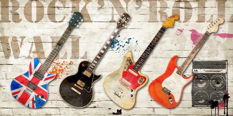 Rock N Roll Wall Canvas Art